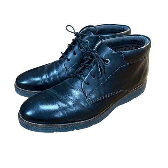 Clarks Other - Clarks Size 10.5 Black Leather Chukka Boots Shoes 16501 Men's Footwear 10 -1/2
